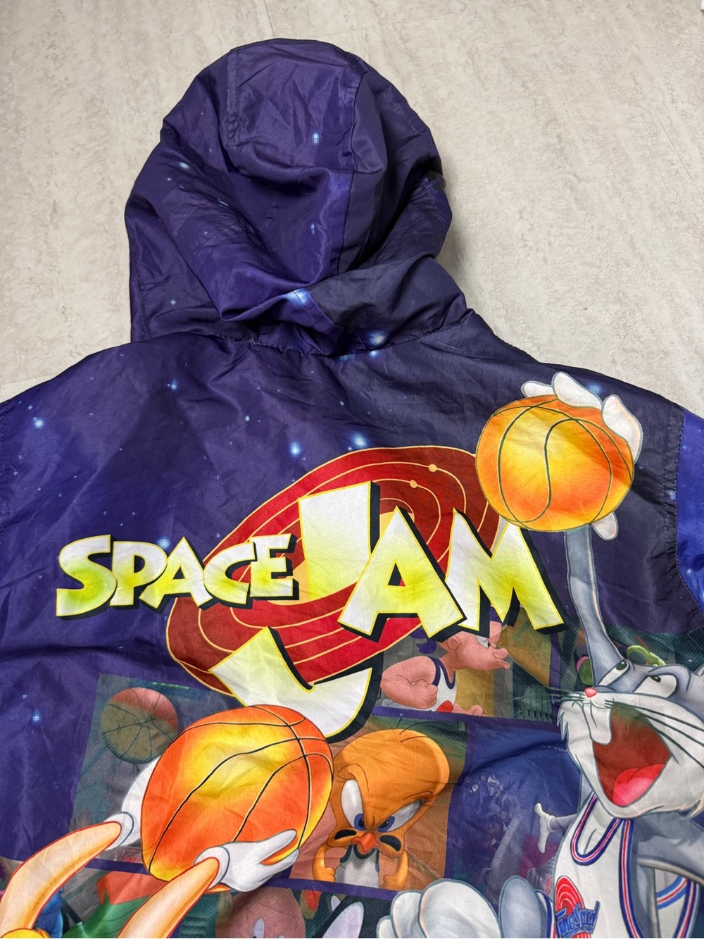 Space Jam windbreaker Members Only Tune Squad jacket Galaxy Hoodie - Picture 11 of 13